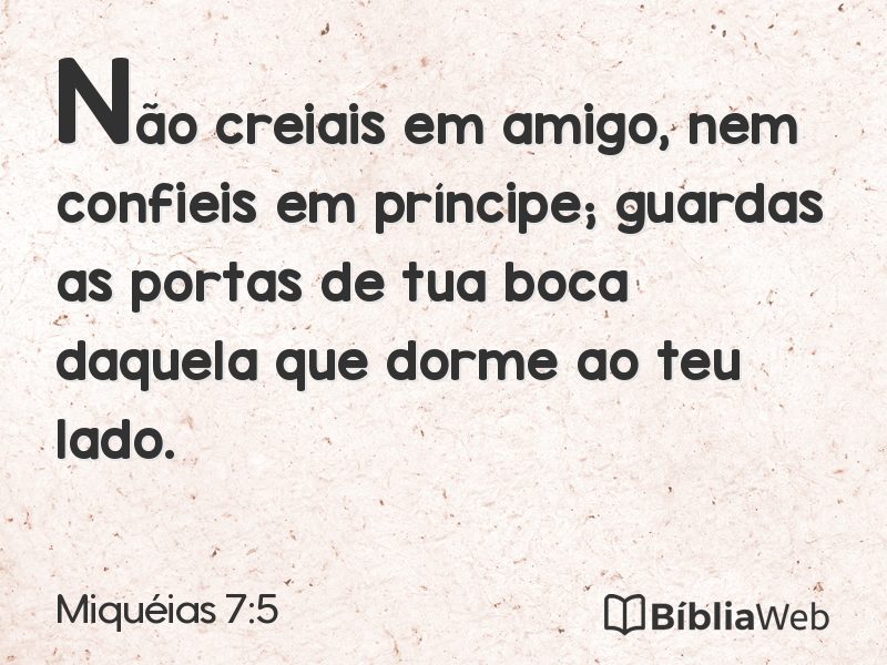 Miquéias 7:5 em imagem para compartilhar