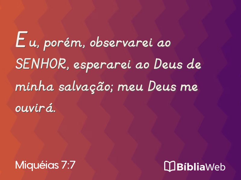Miquéias 7:7 em imagem para compartilhar