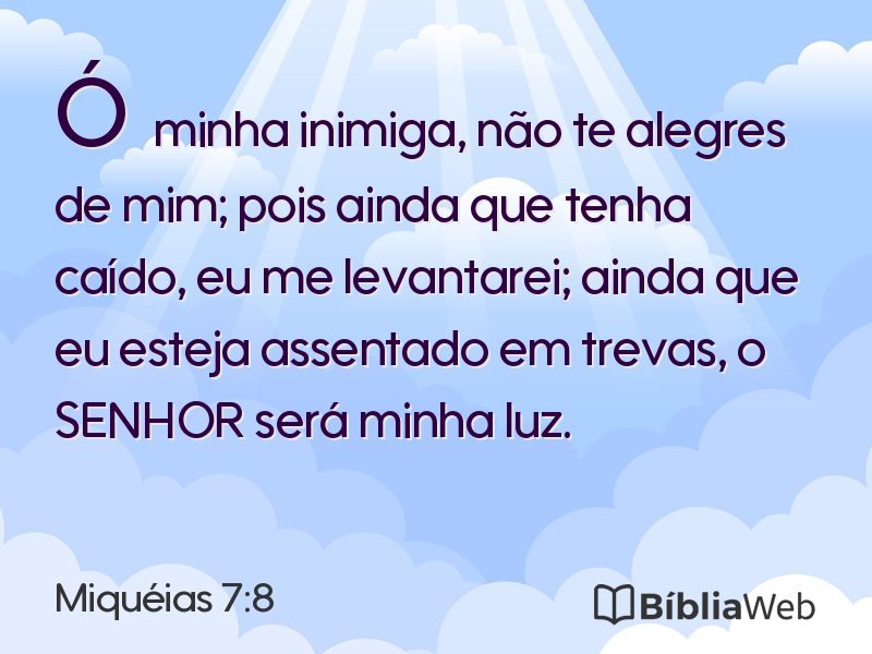 Miquéias 7:8 em imagem para compartilhar