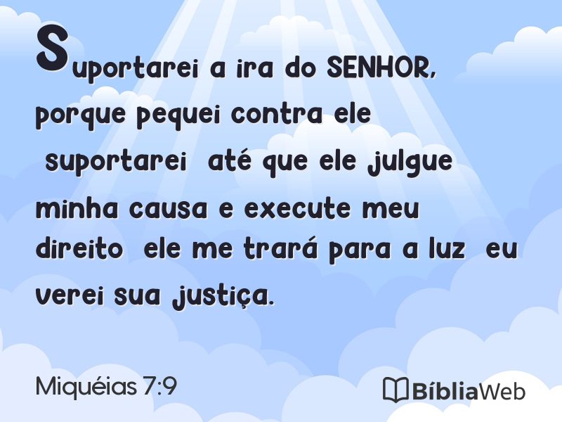 Miquéias 7:9 em imagem para compartilhar