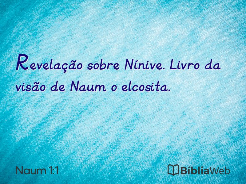 Naum 1:1 em imagem para compartilhar