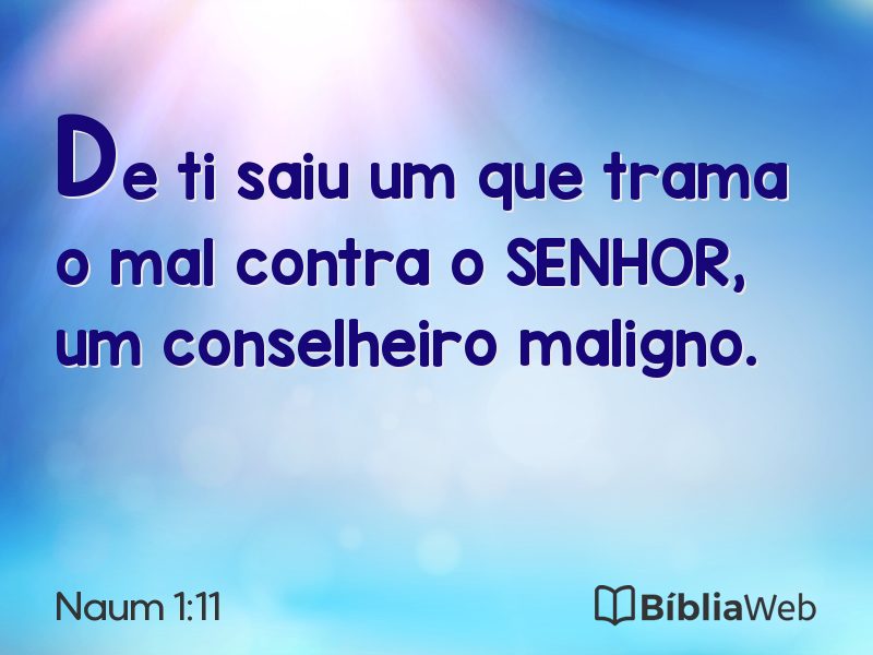 Naum 1:11 em imagem para compartilhar