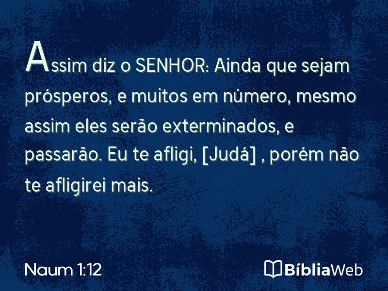 Naum 1:12 em imagem para compartilhar