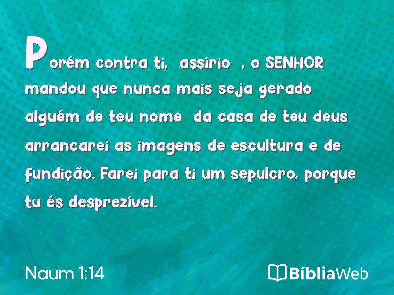 Naum 1:14 em imagem para compartilhar