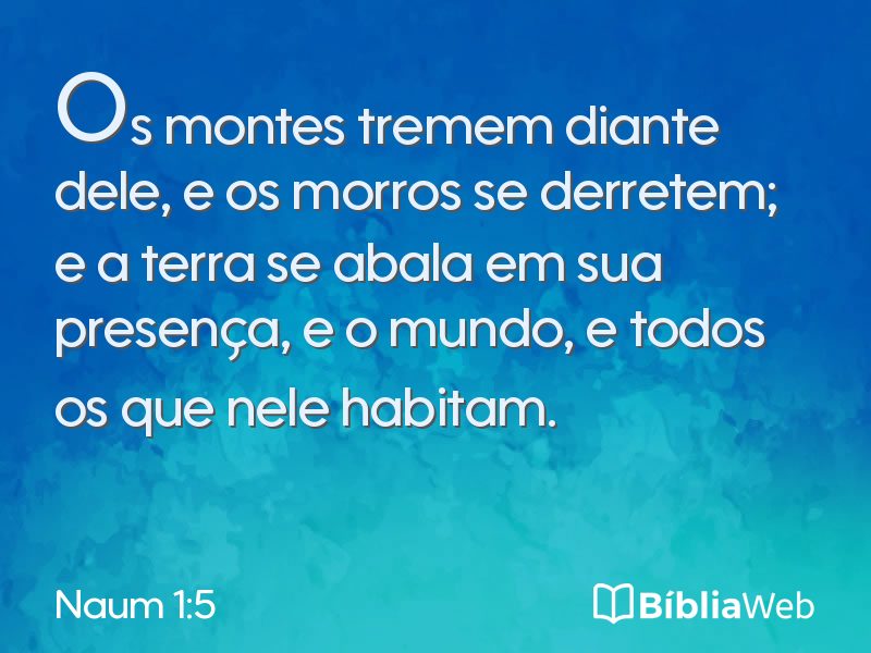 Naum 1:5 em imagem para compartilhar