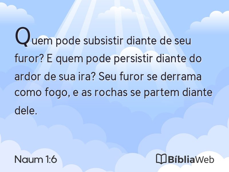 Naum 1:6 em imagem para compartilhar