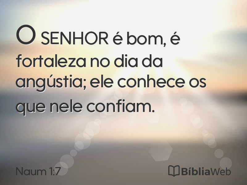 Naum 1:7 em imagem para compartilhar
