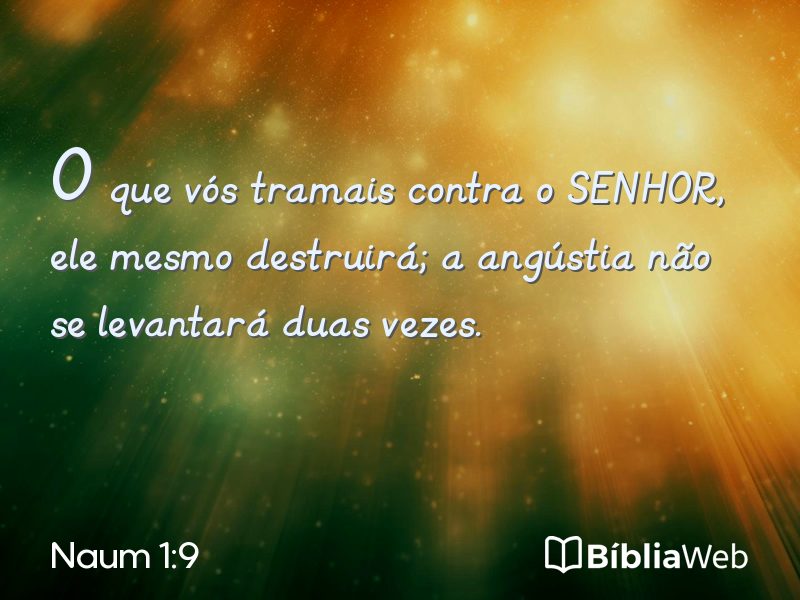 Naum 1:9 em imagem para compartilhar