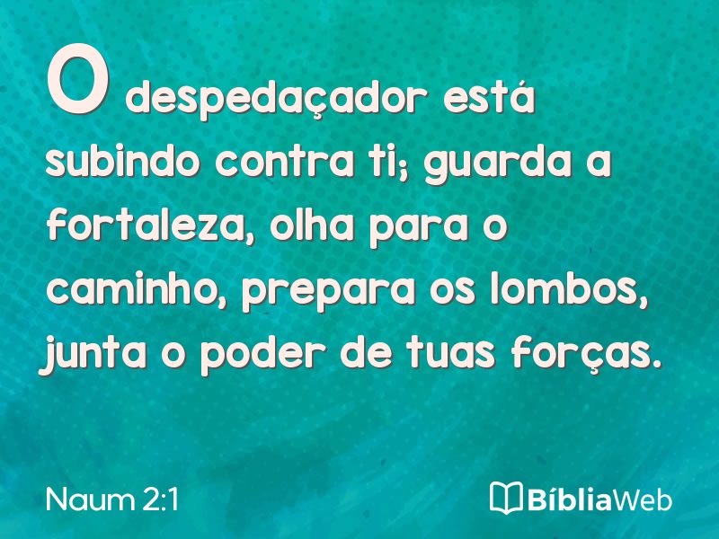 Naum 2:1 em imagem para compartilhar