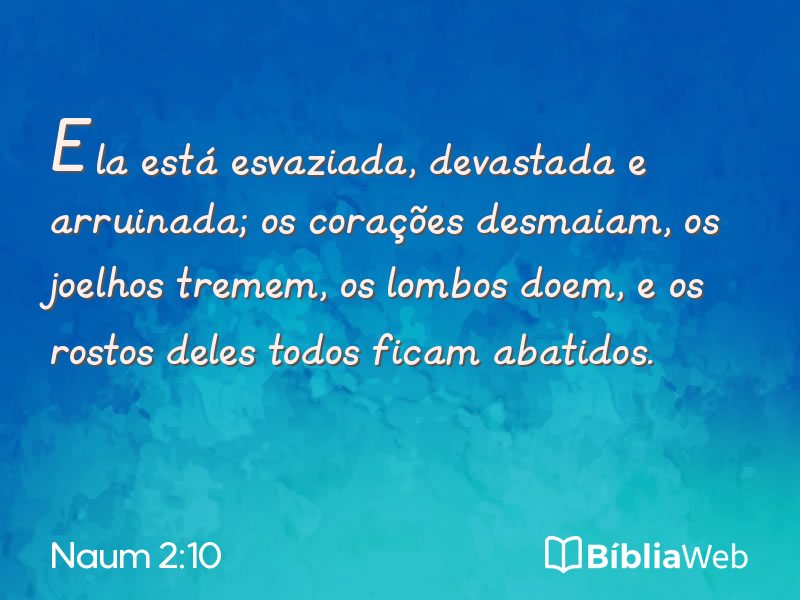 Naum 2:10 em imagem para compartilhar