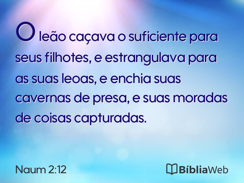 Naum 2:12 em imagem para compartilhar