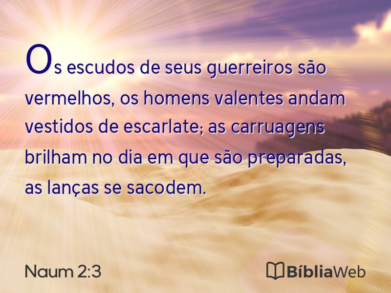 Naum 2:3 em imagem para compartilhar