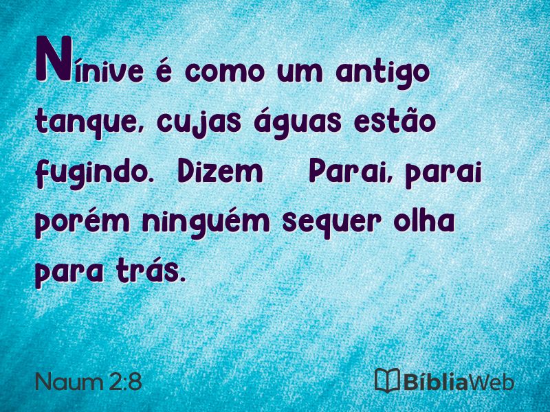 Naum 2:8 em imagem para compartilhar