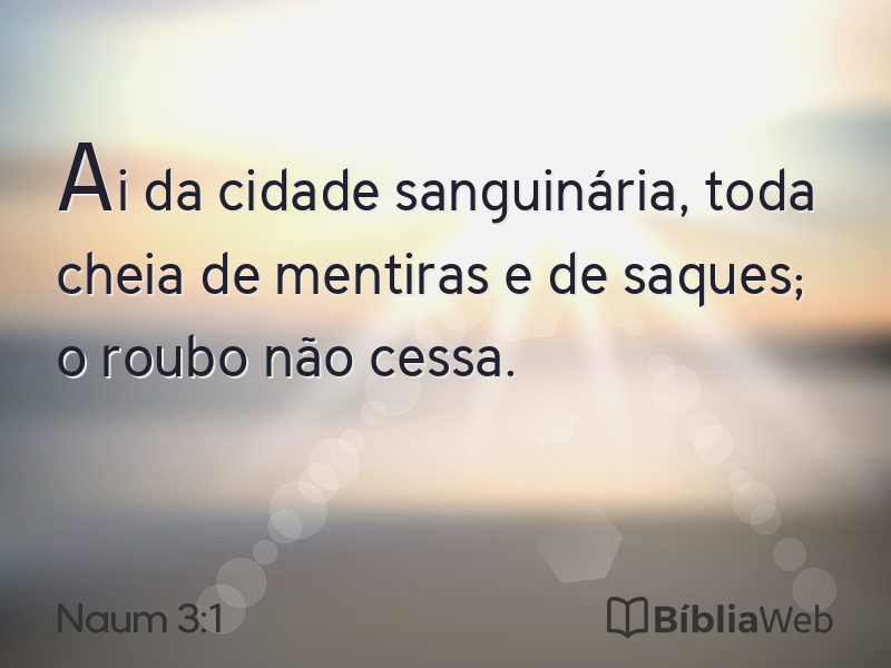 Naum 3:1 em imagem para compartilhar