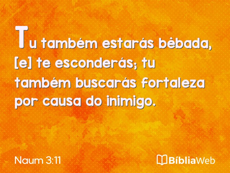 Naum 3:11 em imagem para compartilhar
