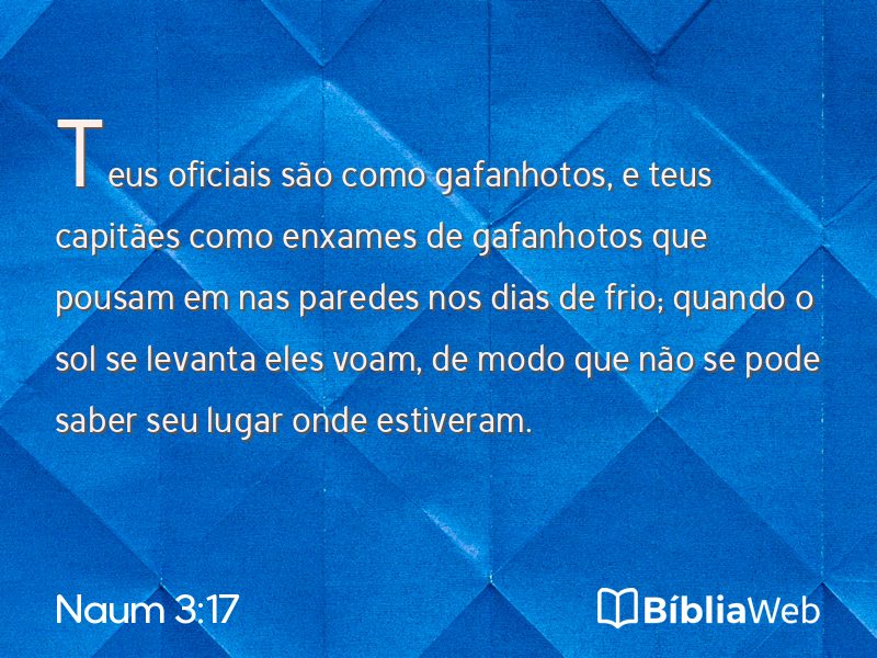 Naum 3:17 em imagem para compartilhar