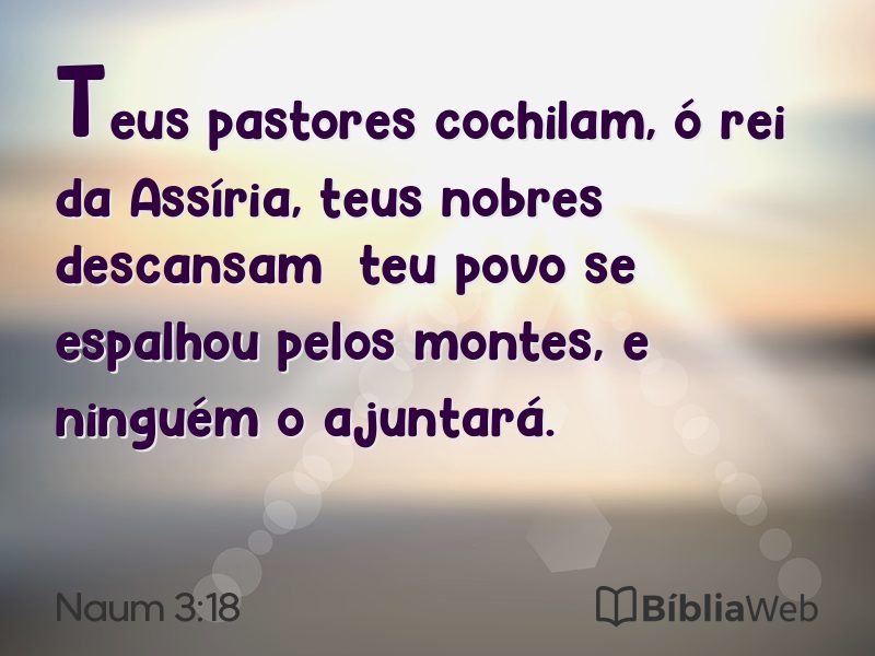 Naum 3:18 em imagem para compartilhar