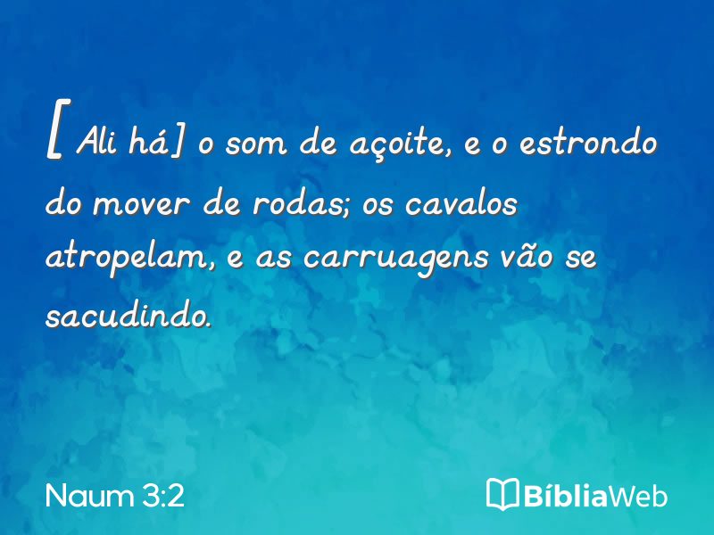 Naum 3:2 em imagem para compartilhar