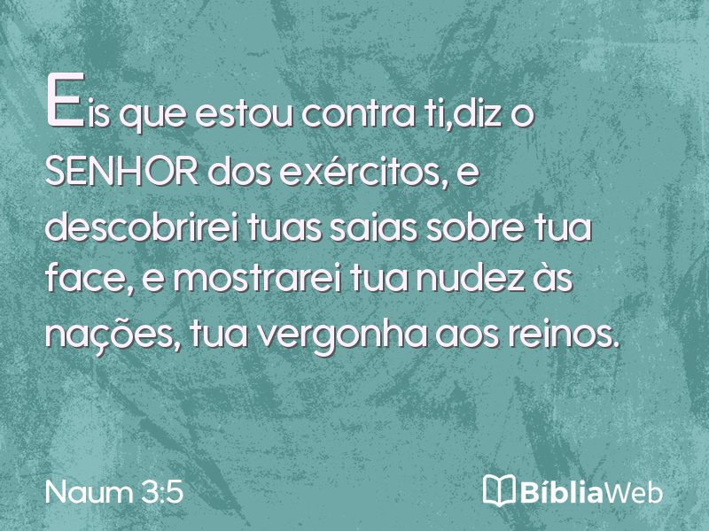 Naum 3:5 em imagem para compartilhar
