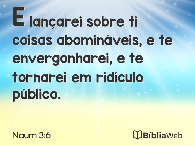 Naum 3:6 em imagem para compartilhar