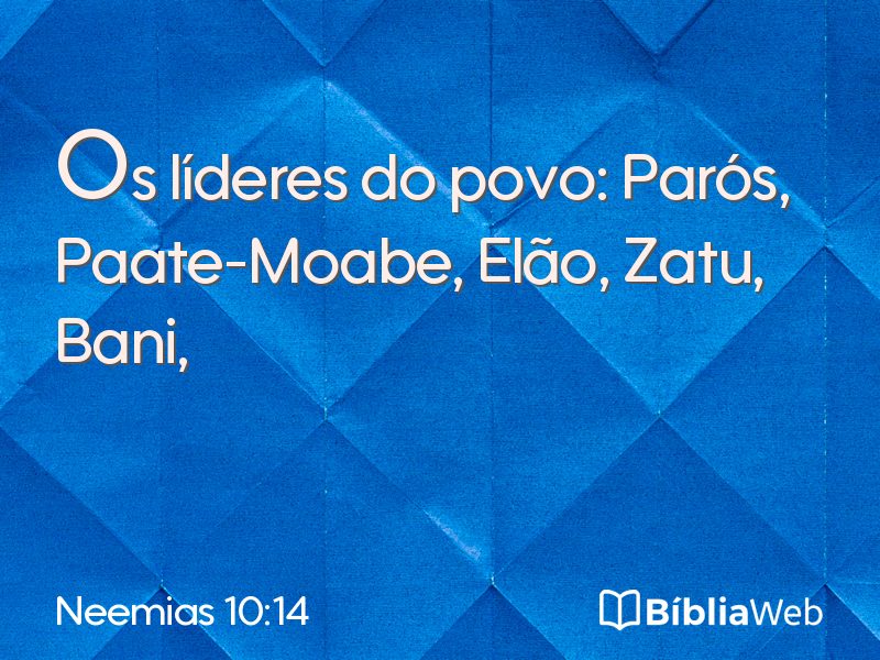 Neemias 10:14 em imagem para compartilhar