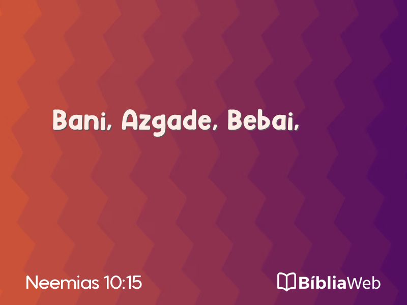 Neemias 10:15 em imagem para compartilhar