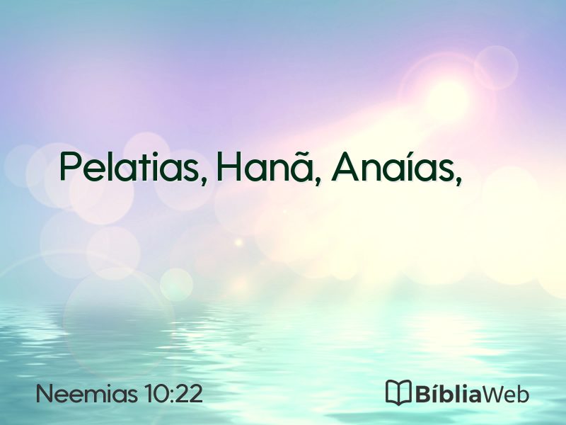Neemias 10:22 em imagem para compartilhar