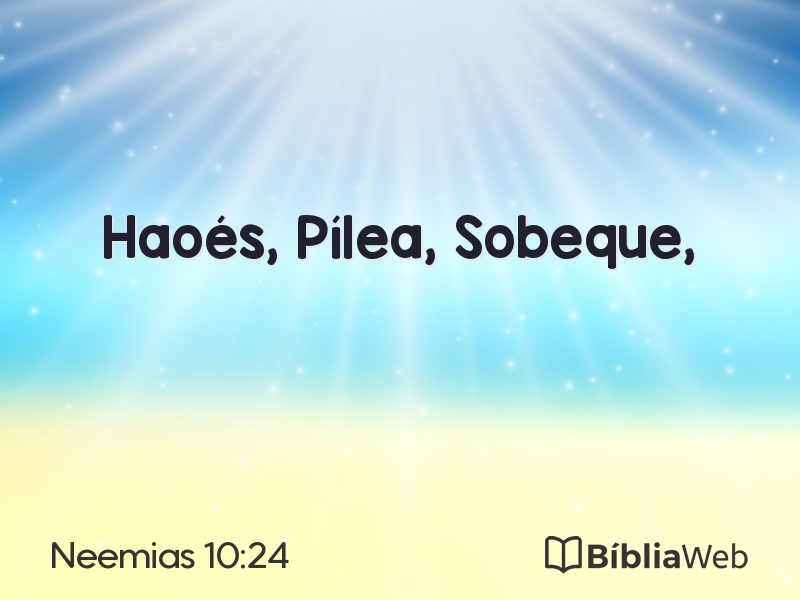 Neemias 10:24 em imagem para compartilhar