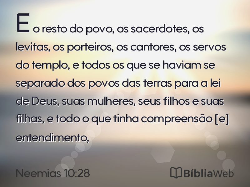 Neemias 10:28 em imagem para compartilhar