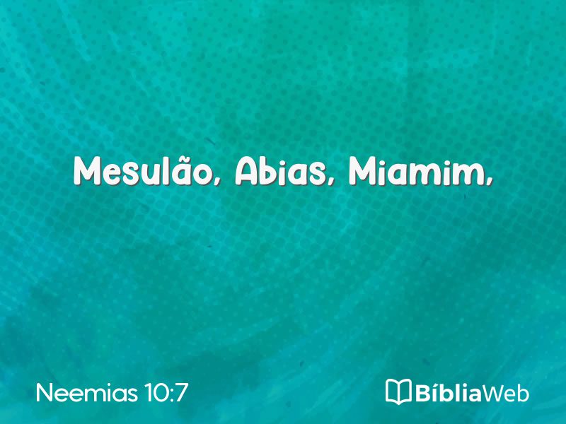 Neemias 10:7 em imagem para compartilhar