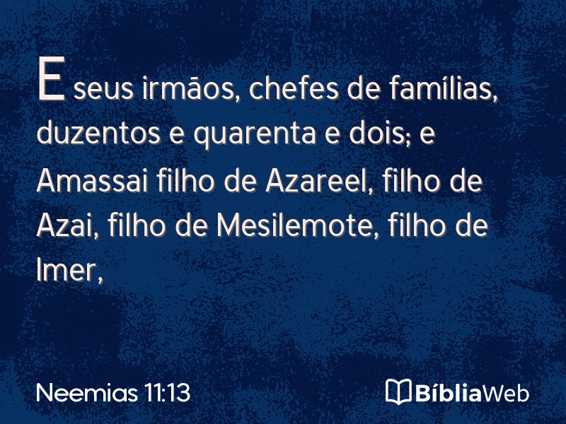 Neemias 11:13 em imagem para compartilhar