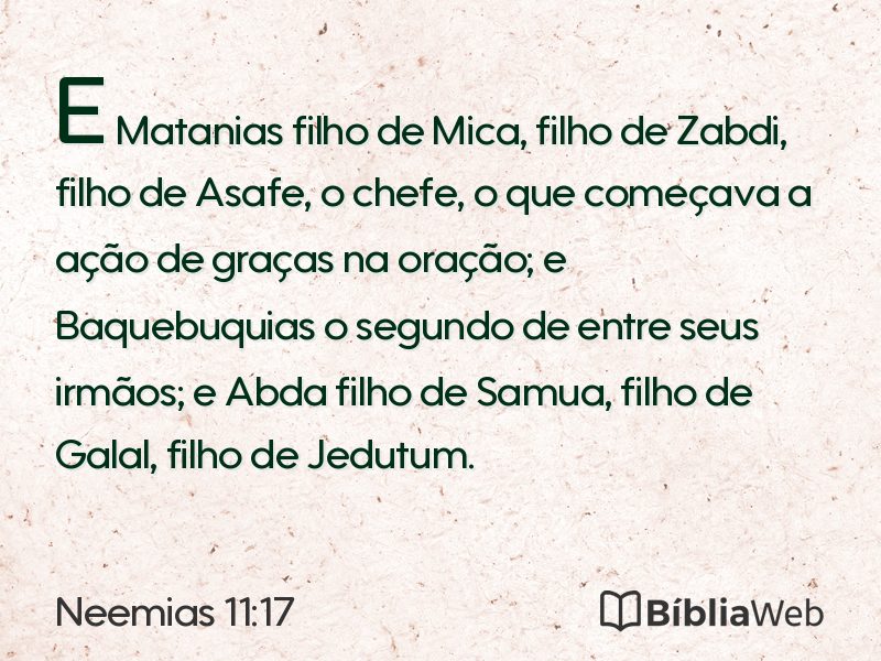 Neemias 11:17 em imagem para compartilhar