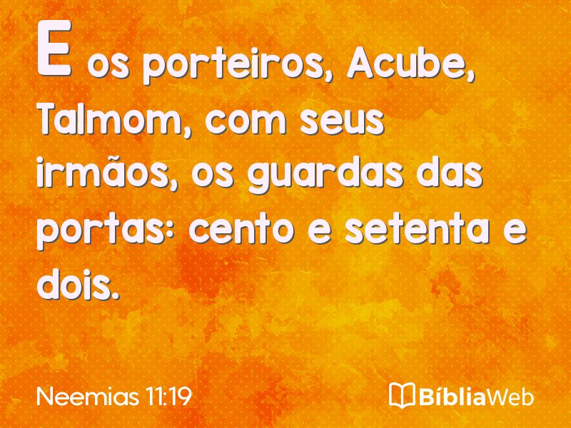 Neemias 11:19 em imagem para compartilhar