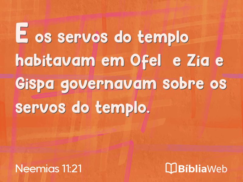 Neemias 11:21 em imagem para compartilhar