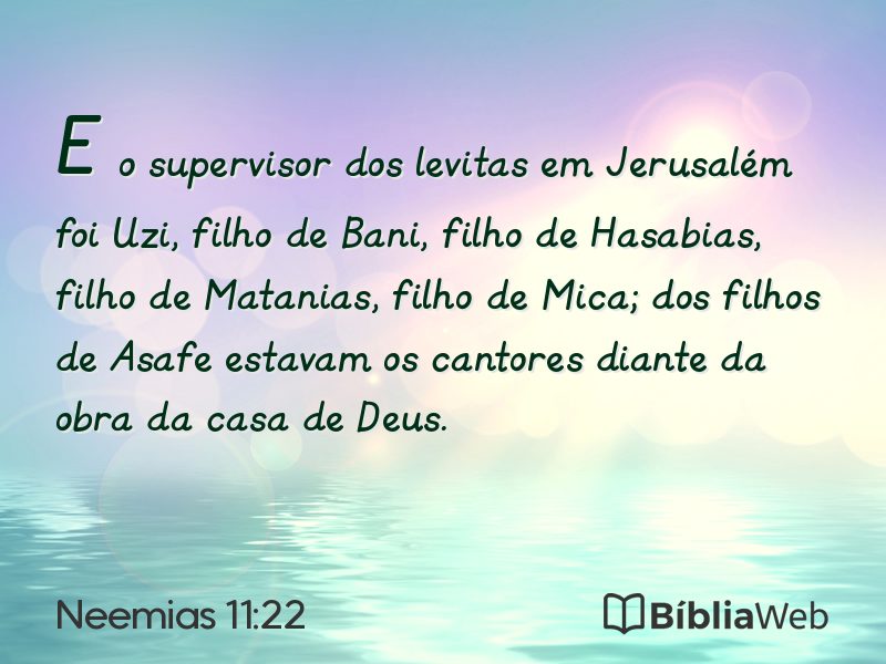 Neemias 11:22 em imagem para compartilhar