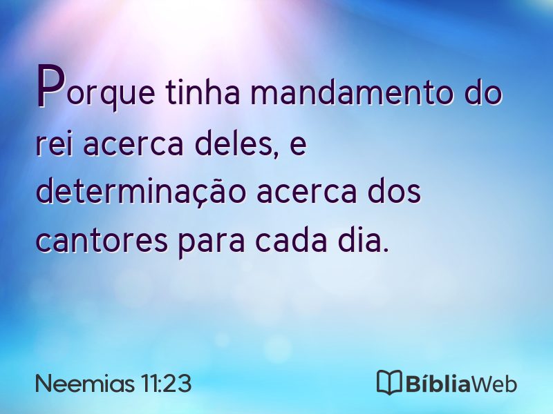 Neemias 11:23 em imagem para compartilhar