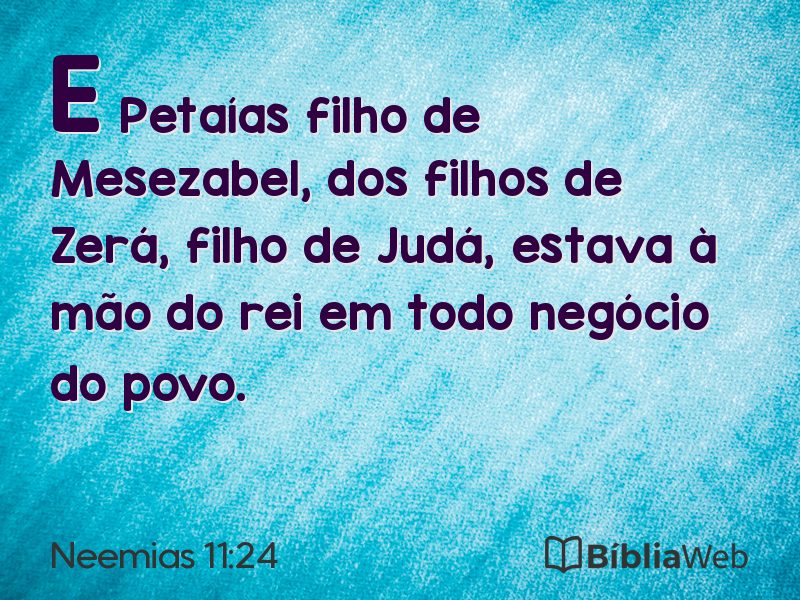 Neemias 11:24 em imagem para compartilhar