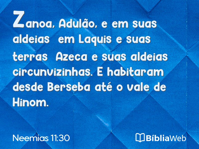 Neemias 11:30 em imagem para compartilhar