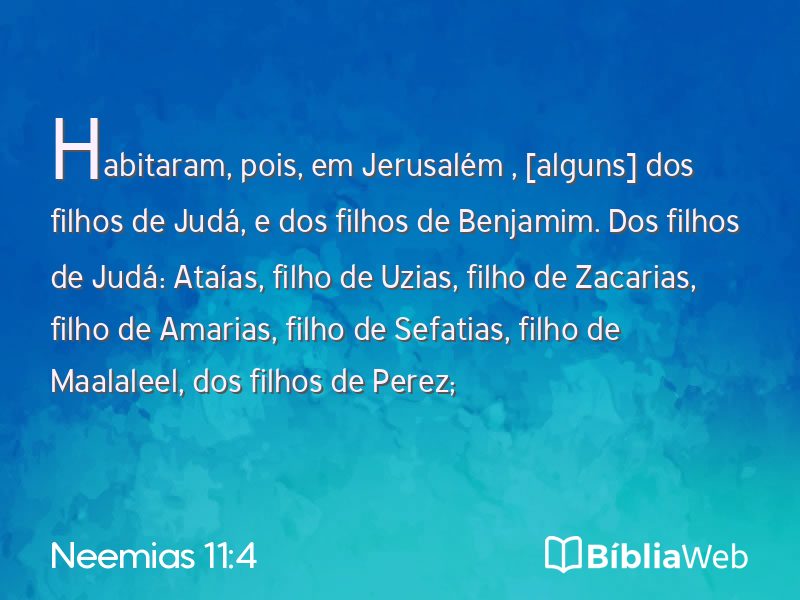 Neemias 11:4 em imagem para compartilhar