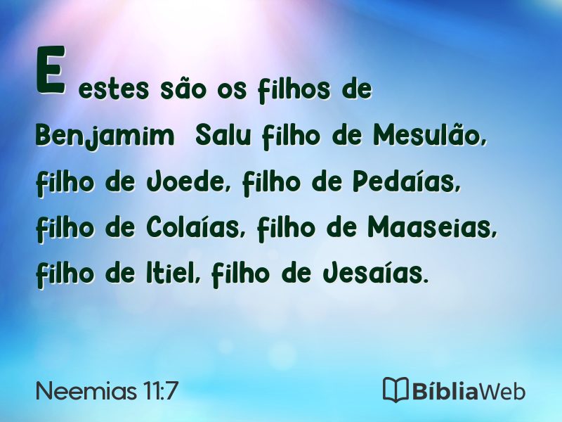 Neemias 11:7 em imagem para compartilhar