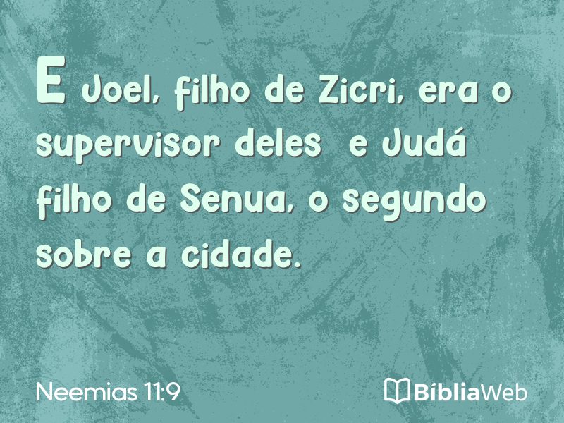 Neemias 11:9 em imagem para compartilhar