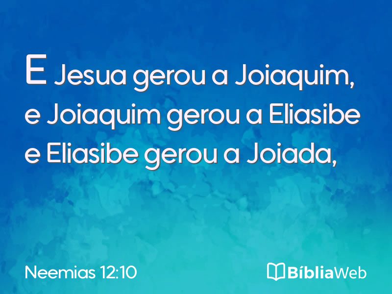 Neemias 12:10 em imagem para compartilhar