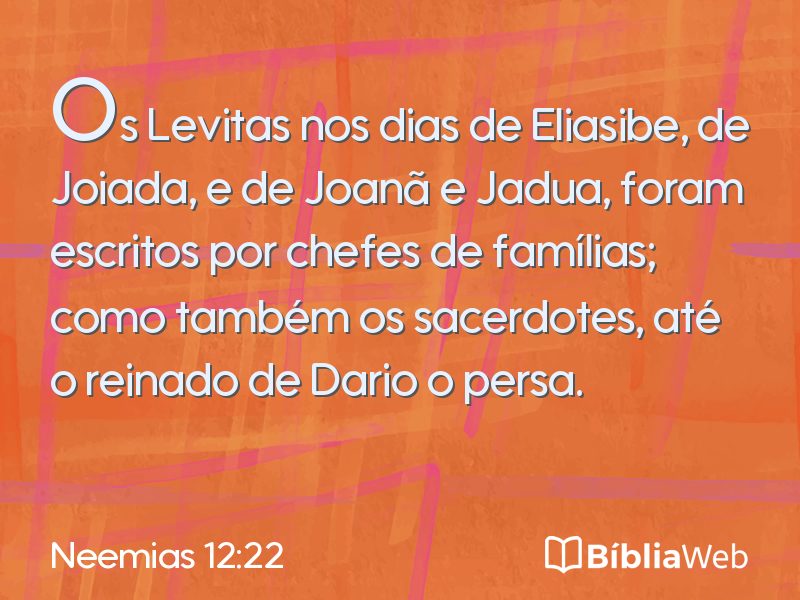 Neemias 12:22 em imagem para compartilhar