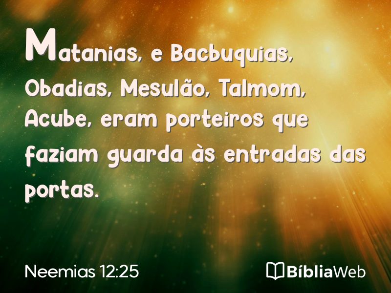 Neemias 12:25 em imagem para compartilhar