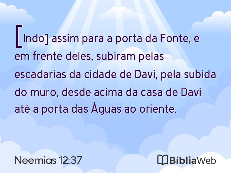 Neemias 12:37 em imagem para compartilhar