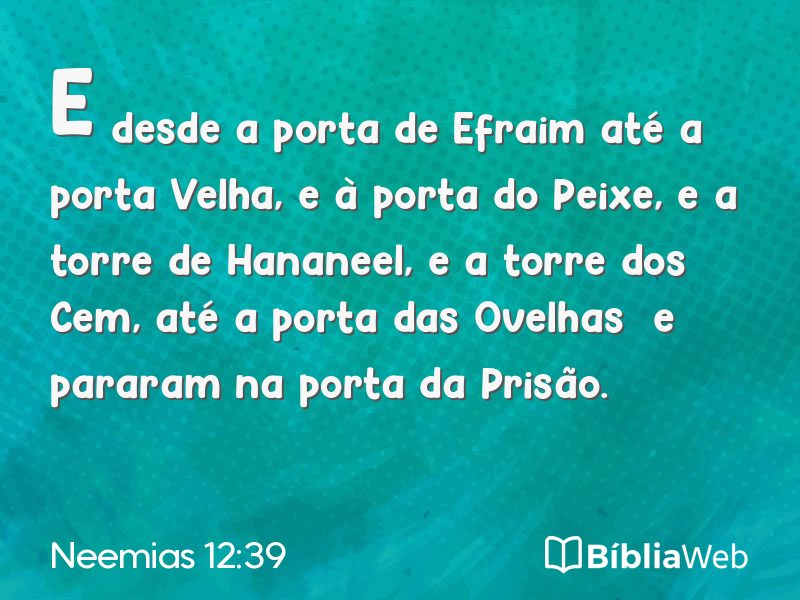 Neemias 12:39 em imagem para compartilhar
