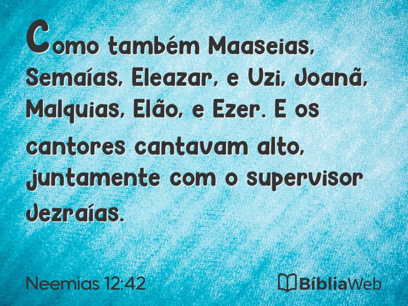 Neemias 12:42 em imagem para compartilhar