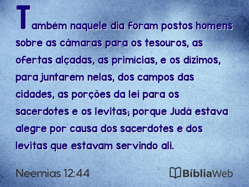 Neemias 12:44 em imagem para compartilhar