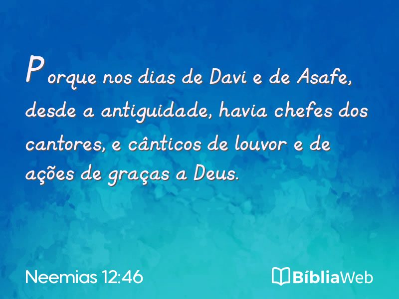 Neemias 12:46 em imagem para compartilhar