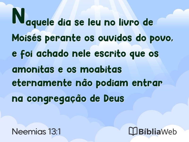 Neemias 13:1 em imagem para compartilhar